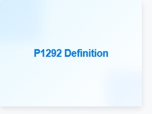 Vehicle Code P1292 Definition for Obd2 System
