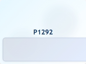 Meaning of Code P1292 in Vehicle Diagnostics